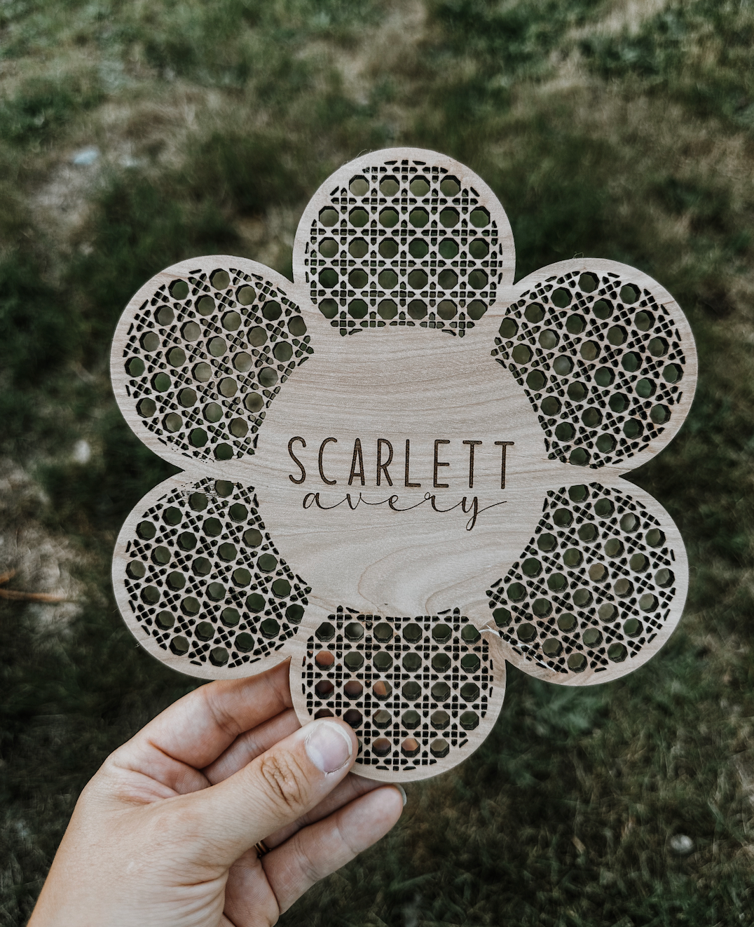 boho floral name announcement