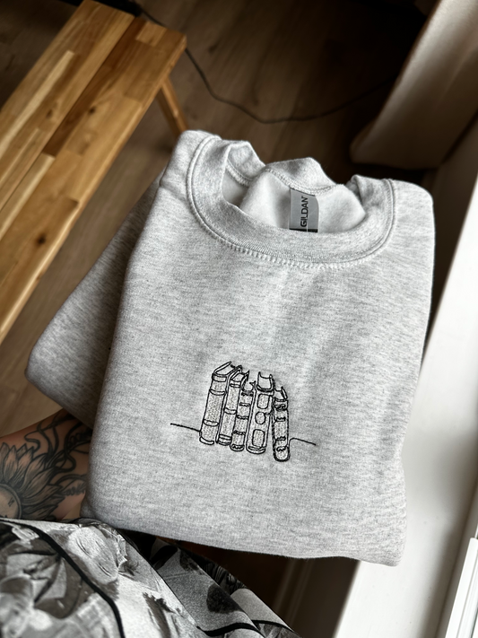 Heathered Gray Book Crewneck