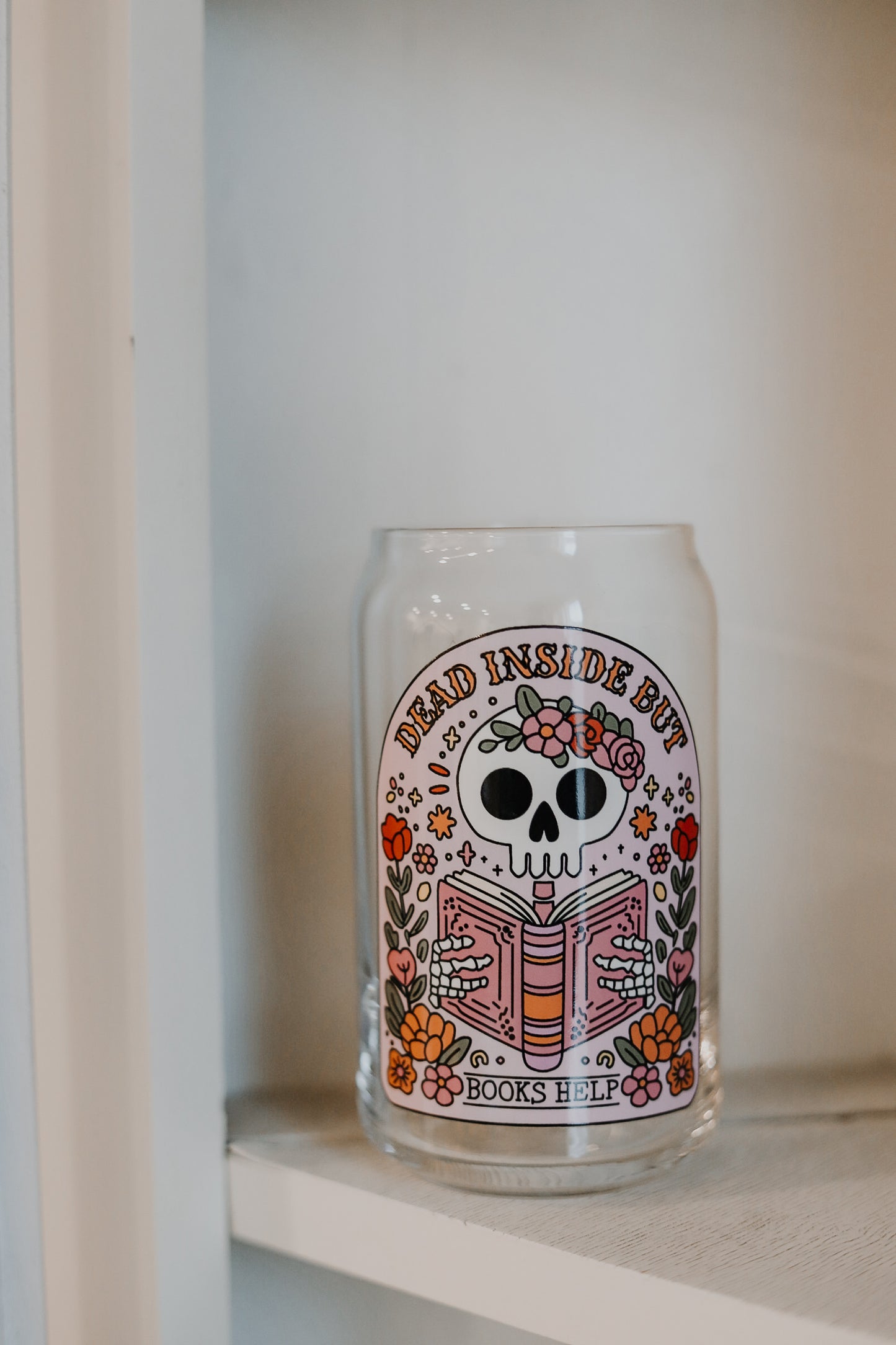 dead inside 16oz glass