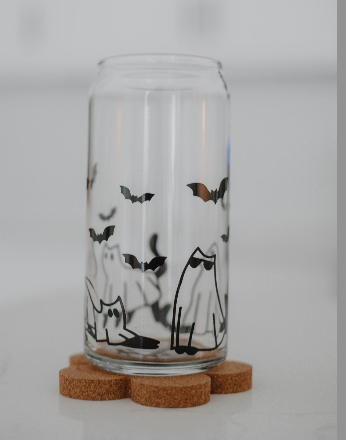 kitties + bats glass