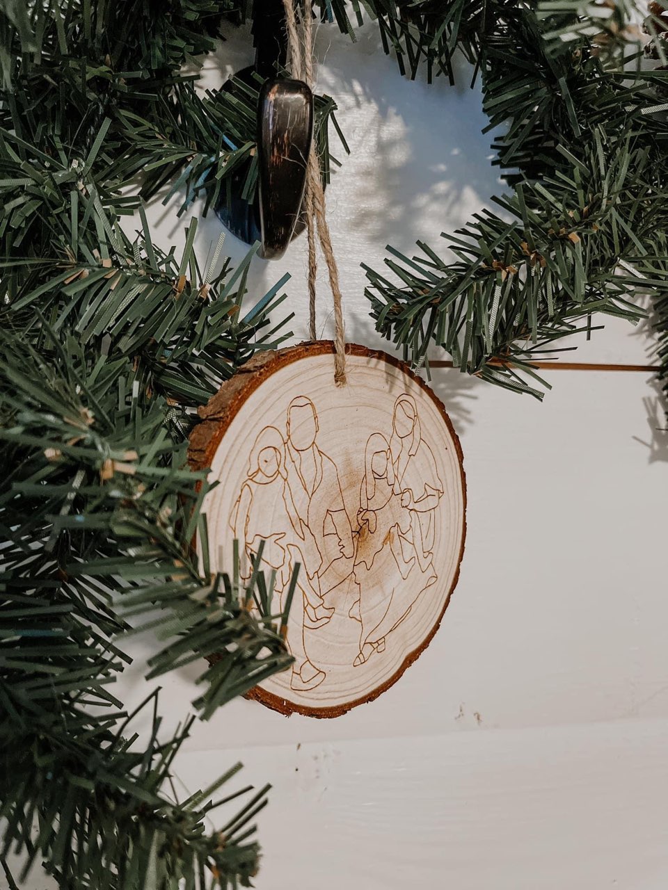 Wood Slice Custom Ornament