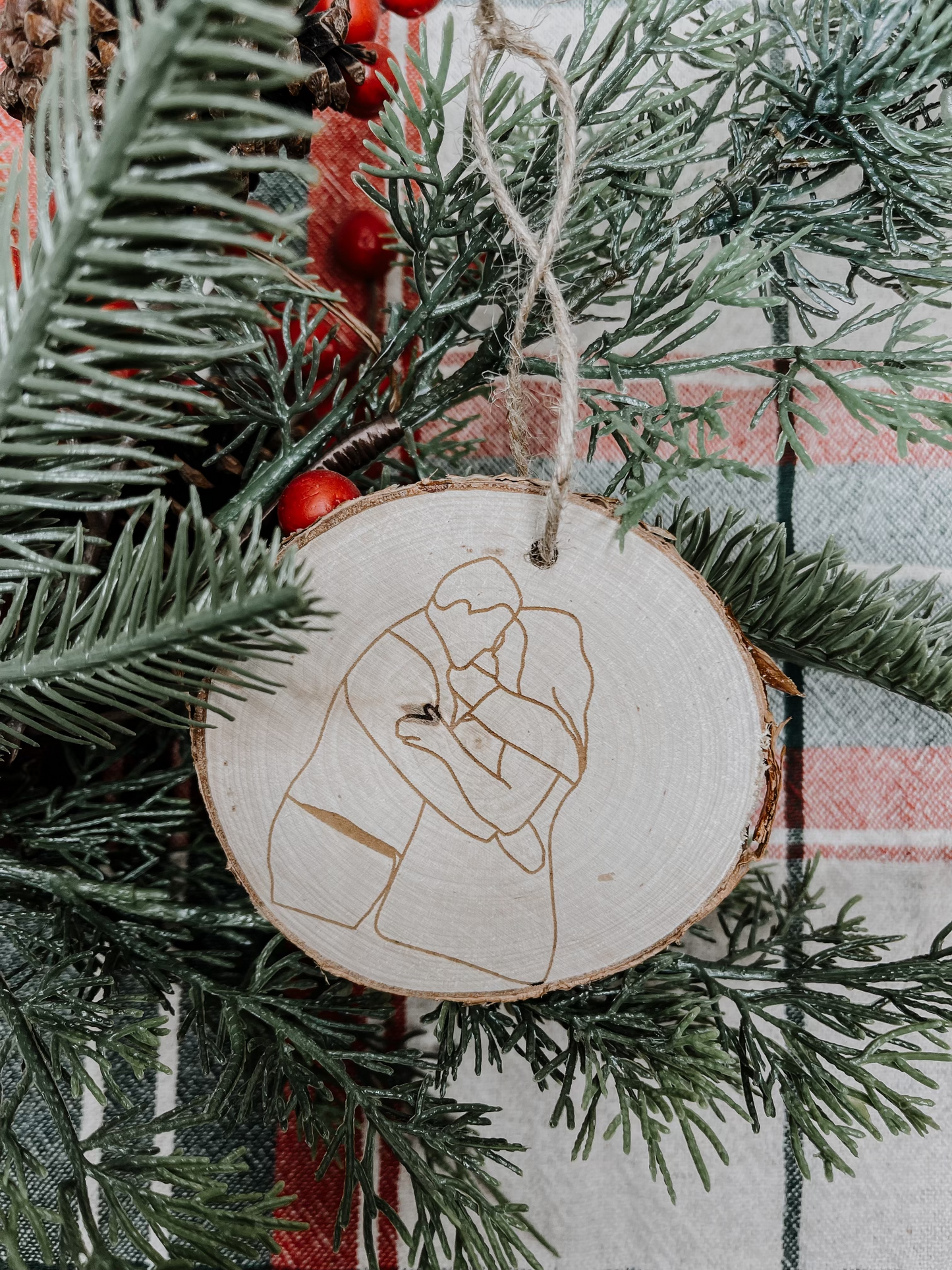 Wood Slice Custom Ornament